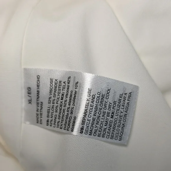 Chico's Cream Teddy Jacket with Tan Trim - Picture 6 of 6